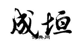 胡问遂成垣行书个性签名怎么写