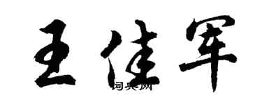 胡问遂王佳军行书个性签名怎么写