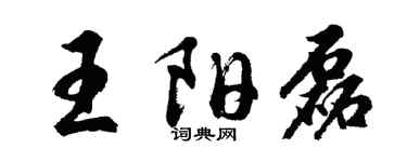 胡问遂王阳磊行书个性签名怎么写