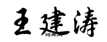 胡问遂王建涛行书个性签名怎么写