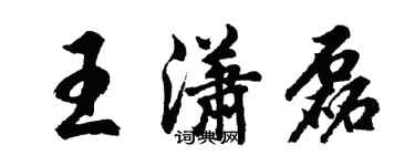 胡问遂王潇磊行书个性签名怎么写