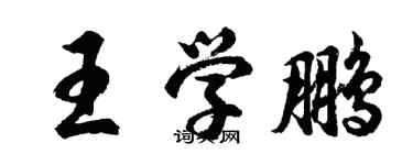胡问遂王学鹏行书个性签名怎么写