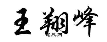 胡问遂王翔峰行书个性签名怎么写