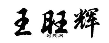 胡问遂王旺辉行书个性签名怎么写