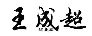 胡问遂王成超行书个性签名怎么写