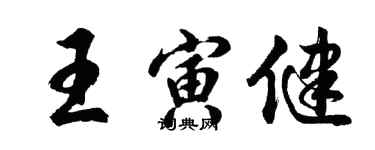 胡问遂王寅健行书个性签名怎么写