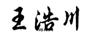 胡问遂王浩川行书个性签名怎么写