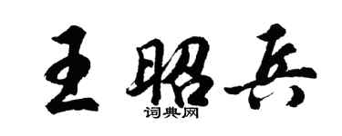 胡问遂王昭兵行书个性签名怎么写