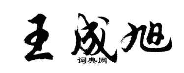 胡问遂王成旭行书个性签名怎么写