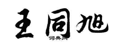 胡问遂王同旭行书个性签名怎么写