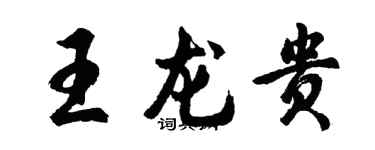 胡问遂王龙贵行书个性签名怎么写