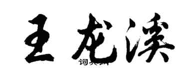 胡问遂王龙溪行书个性签名怎么写