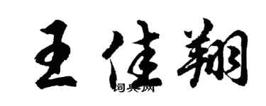 胡问遂王佳翔行书个性签名怎么写