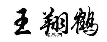 胡问遂王翔鹤行书个性签名怎么写