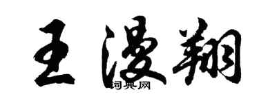 胡问遂王漫翔行书个性签名怎么写