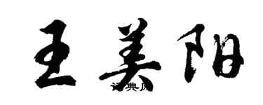 胡问遂王美阳行书个性签名怎么写