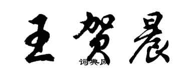 胡问遂王贺晨行书个性签名怎么写