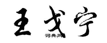 胡问遂王戈宁行书个性签名怎么写
