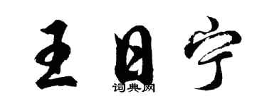 胡问遂王日宁行书个性签名怎么写