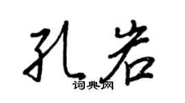 王正良孔岩行书个性签名怎么写