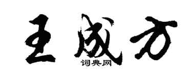 胡问遂王成方行书个性签名怎么写