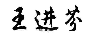 胡问遂王进芬行书个性签名怎么写