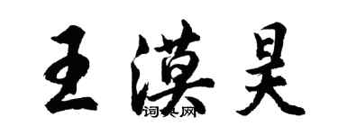胡问遂王漠昊行书个性签名怎么写