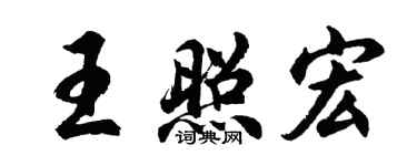 胡问遂王照宏行书个性签名怎么写