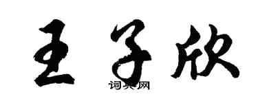 胡问遂王子欣行书个性签名怎么写