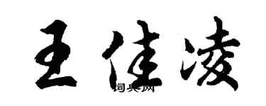 胡问遂王佳凌行书个性签名怎么写