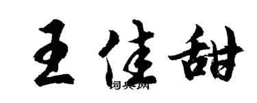 胡问遂王佳甜行书个性签名怎么写