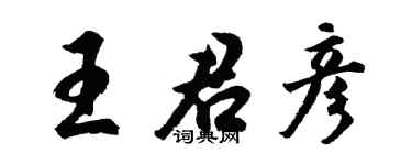 胡问遂王君彦行书个性签名怎么写