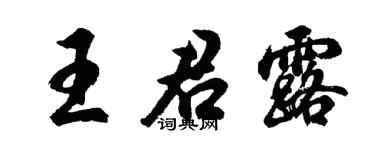 胡问遂王君露行书个性签名怎么写