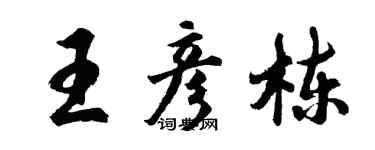 胡问遂王彦栋行书个性签名怎么写