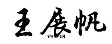 胡问遂王展帆行书个性签名怎么写