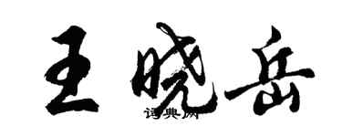 胡问遂王晓岳行书个性签名怎么写