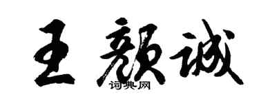胡问遂王颜诚行书个性签名怎么写