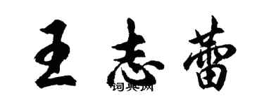 胡问遂王志蕾行书个性签名怎么写