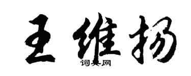 胡问遂王维扬行书个性签名怎么写