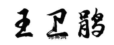 胡问遂王卫鹃行书个性签名怎么写