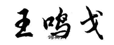 胡问遂王鸣戈行书个性签名怎么写