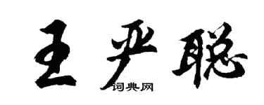 胡问遂王严聪行书个性签名怎么写