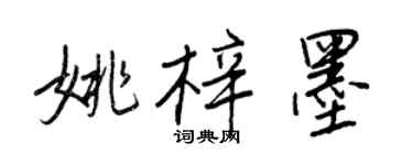 王正良姚梓墨行书个性签名怎么写