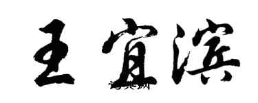 胡问遂王宜滨行书个性签名怎么写