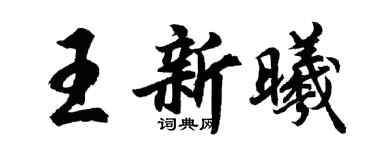 胡问遂王新曦行书个性签名怎么写