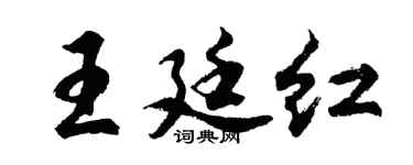 胡问遂王廷红行书个性签名怎么写