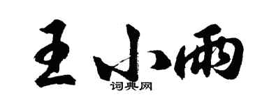 胡问遂王小雨行书个性签名怎么写