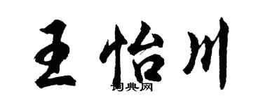 胡问遂王怡川行书个性签名怎么写