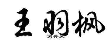 胡问遂王羽枫行书个性签名怎么写