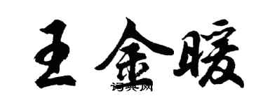 胡问遂王金暖行书个性签名怎么写